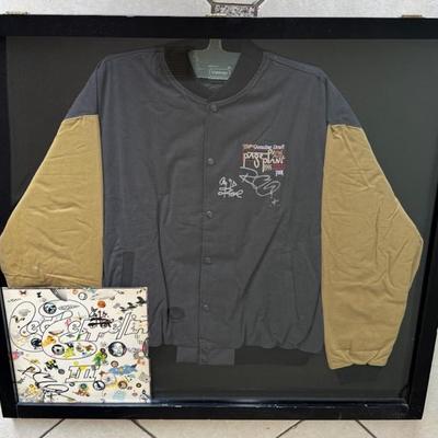 Signed Page Plant Tour Jacket And Album Cover
