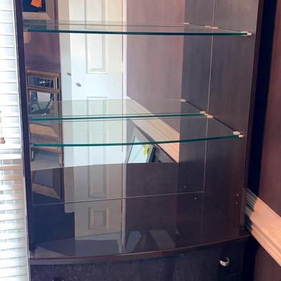 Elegant Brown China Cabinet 