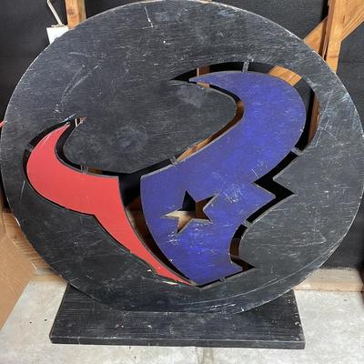 Wooden Texans Logo Decor