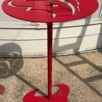 Texans Tall Metal Table #1