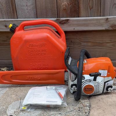 Stihl Chain Saw Gas Powered, Gas  Can