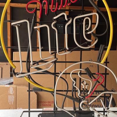 Miller Light, Texans Logo, Neon Light