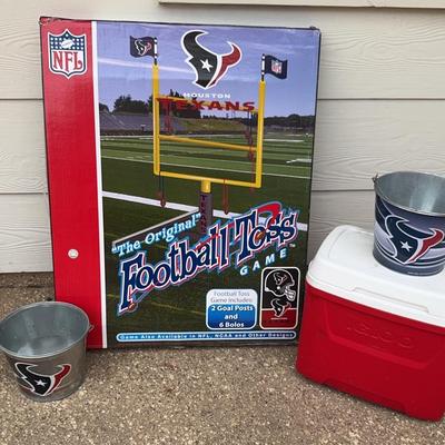Texans Football Toss Game and Cooler
