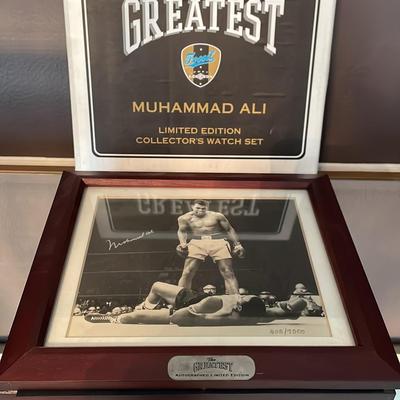 Mohamed Ali Autographed Box, With Limited Edition Watch