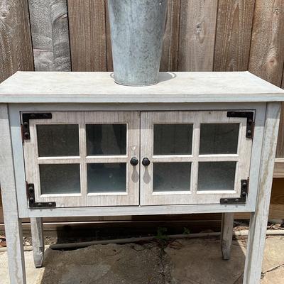 Garden Table And Tin Vase