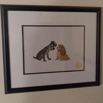 Black-Framed Lady & The Tramp Limited Edition Serigraph