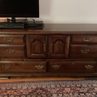 Vintage Dark Wood Dresser