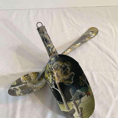 Decorative Painted Enamel Art Spoon & Scoop