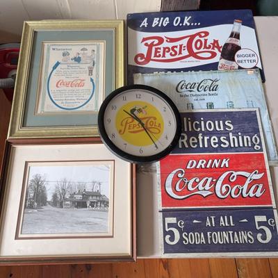 Assortment of Coca Cola & Pepsi Memorabilia