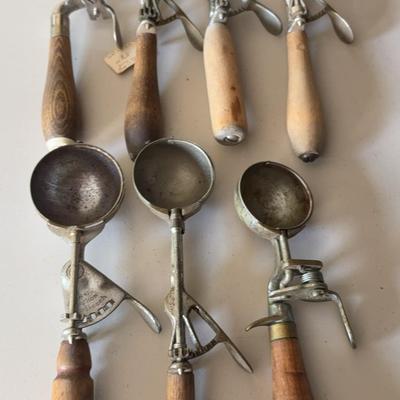 Assortment of Vintage Ice Cream Scoops