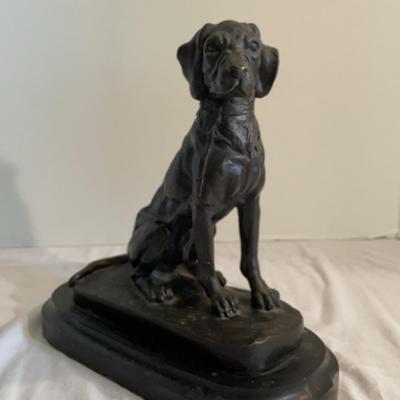 Metal Statue Of A Lab