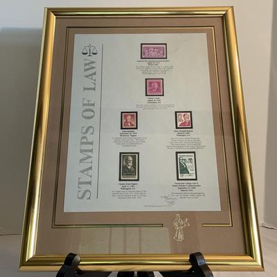 "Stamps of Law" Framed Stamps Collection