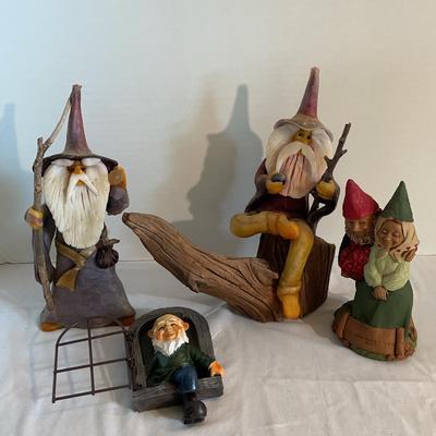 Collection of Whimsical Gnome & Wizard Figures