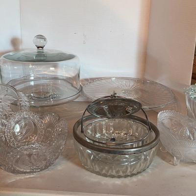 Assortment of Glassware Serving Pieces & More