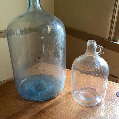 Vintage Carboy & Small Glass Jug