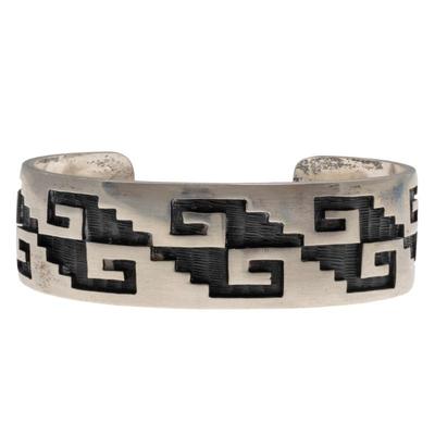 Hopi Sterling Bracelet, Stephen Hyson Naseyoma and Michael Sockyma