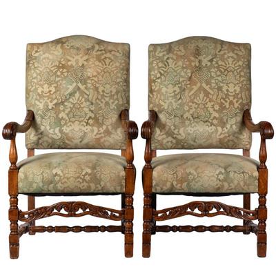 Pair Italian Baroque Style Chairs