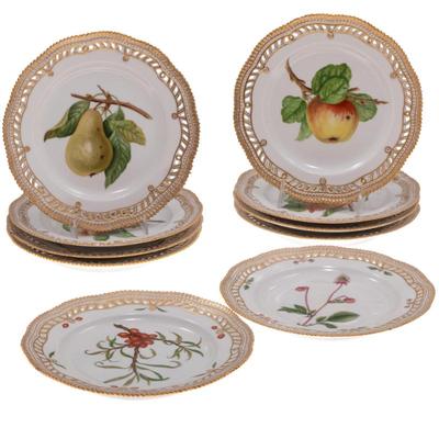 Flora Danica Porcelain Luncheon Plates