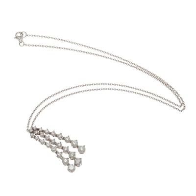 Diamond, 18k White Gold Necklace