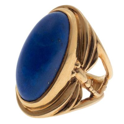 Lapis Lazuli, 14k Yellow Gold Ring