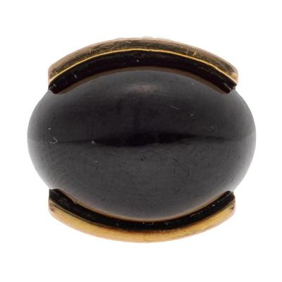 Black Jade, 14k Yellow Gold Ring