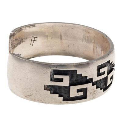 Hopi Sterling Bracelet, Stephen Hyson Naseyoma and Michael Sockyma