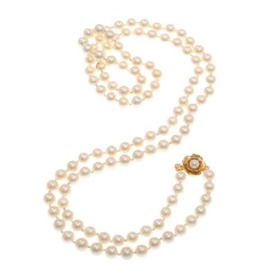 Cultured Pearl, 14k Yellow Gold Necklace