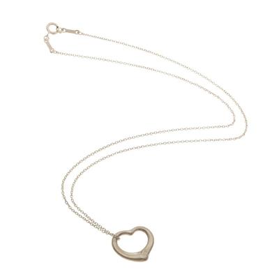 Tiffany & Co., Elsa Peretti Sterling Silver "Open Heart" Necklace