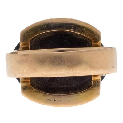 Black Jade, 14k Yellow Gold Ring