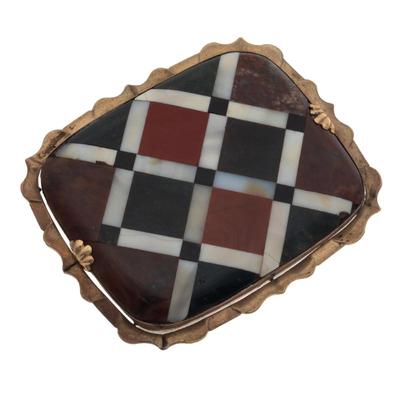 Victorian Scottish Agate, 9k Brooch