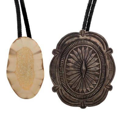 Collection of Two Silver, Antler Bolo Ties