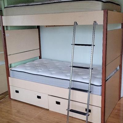 TWIN BUNK BEDS MANUFACTURED BY CAMELOT FURNITURE CORP.