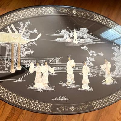 TOP OF OVAL TABLE W/6 STOOLS