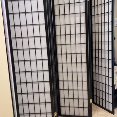 Two 3-panel Shoji Screens 70”tall x 52”wide