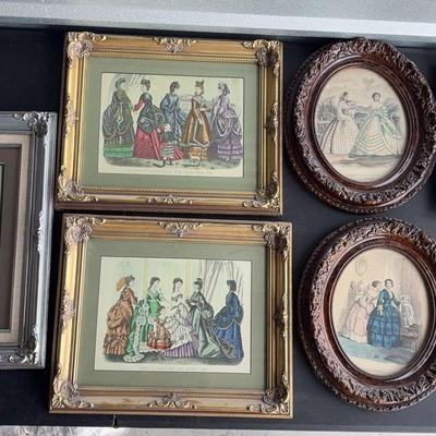 Old English Prints, Paintings, And Cast Of Queen Elizabeth 