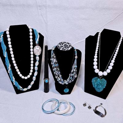 Baby Blue Tones Fashion Jewelry 