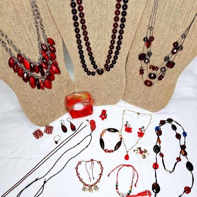 Fire Red Tone Jewelry 
