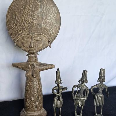 Akuaba Fertility Wooden Doll & 3 Musicians 