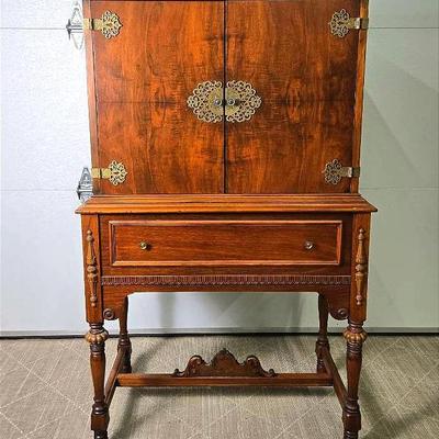 Vintage Secretary Cabinet - 29x16x51”