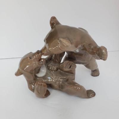 Two Playing Bears By Bing & Grondahl Of Denmark Model #1825 7.5"x7"x6"