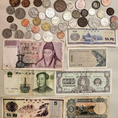 Vintage Coins & Banknotes: Great Britain, Germany, Canada Coins; Chinese, Indian, Korean Notes, More