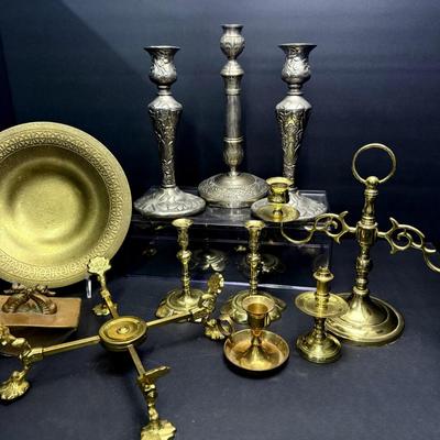 Baldwin Brass Candleholders & More Metalware 