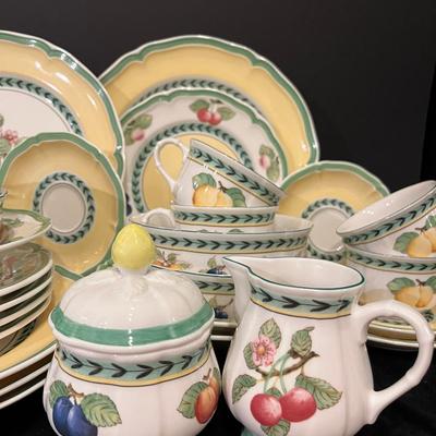 Villeroy & Boch Incomplete Porcelain Service For 6: “1748 French Garden Fleurence”