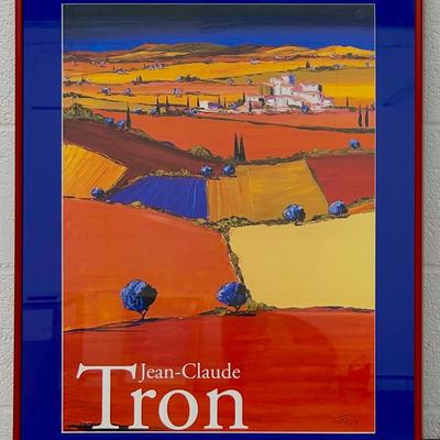 Jean-Claude Tron Poster – South of France Landscape, Framed 20x27"