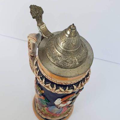 1962 Gerz Beer Stein 1.5L West Germany 13.75H x 5" Dia Base