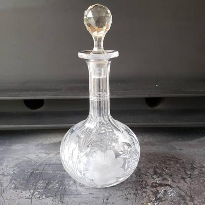 Baccarat Cut Crystal Decanter 8" High, 5" Dia