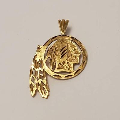 14K Gold (Marked) NFL Washington Redskins Pendant