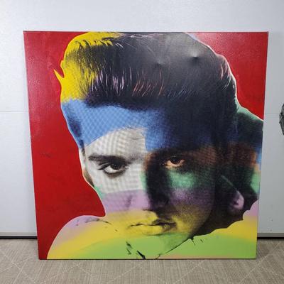 Steve Kaufman Elvis Presley Silkscreen On Canvas, Signed & Numbered Martin Lawrence Limited Edition