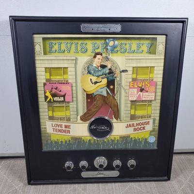Elvis Presley In Concert Limited Edition Illuminated Poster Radio Wall Display - 26x3x28” 