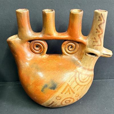 Heron Martinez Mendoza Pottery Duck Candelabra 8”h, Signed HMM